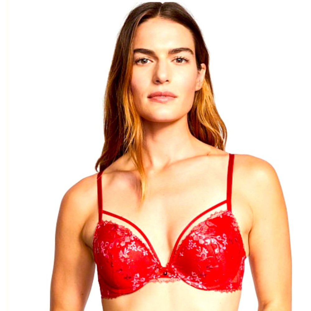 New victors secret red push up bra